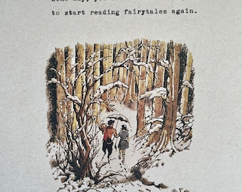 Narnia Quote Print, Typed on Vintage Typewriter, Literary Wall Art, Book Lover Gift, C.S. Lewis Quote, Meaningful Sentimental Decor