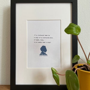 Albert Einstein, Famous People Wisdom, Humour Funny HandTyped Quote, Home Decor, Wall Art Decor, Typewriter Art, Literary Print