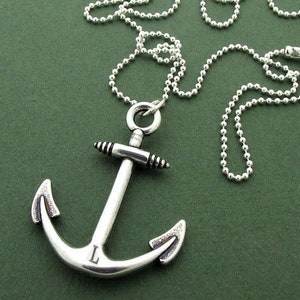 Details about / Large Men/'s Sterling Silver Hold Fast Sailor Rope Wrapped Anchor Pendant