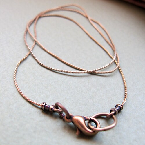 Copper Snake Necklace Chain 17 Inch 