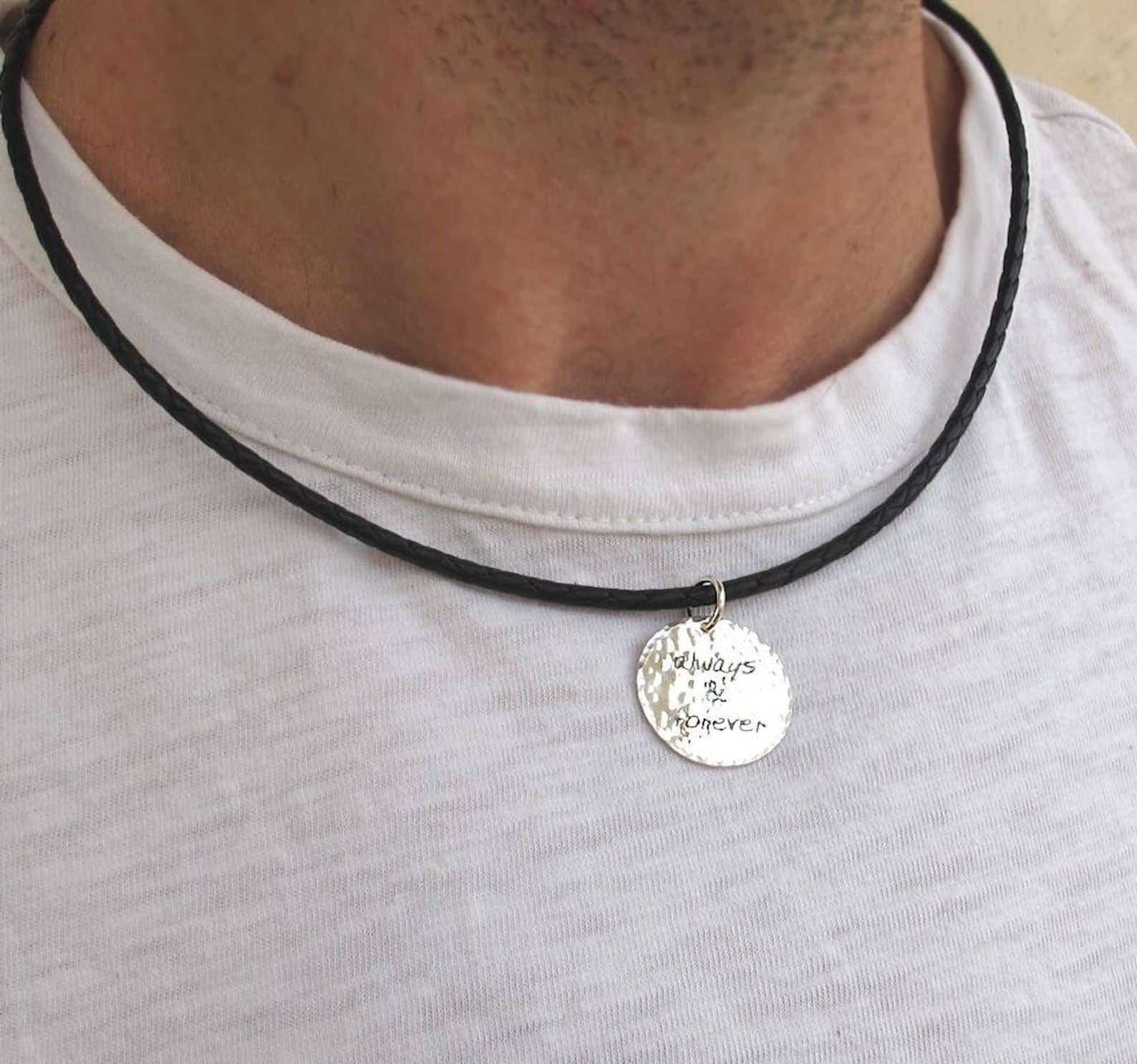 Personalized Mens Necklace Custom Necklace for Men Engraved Etsy