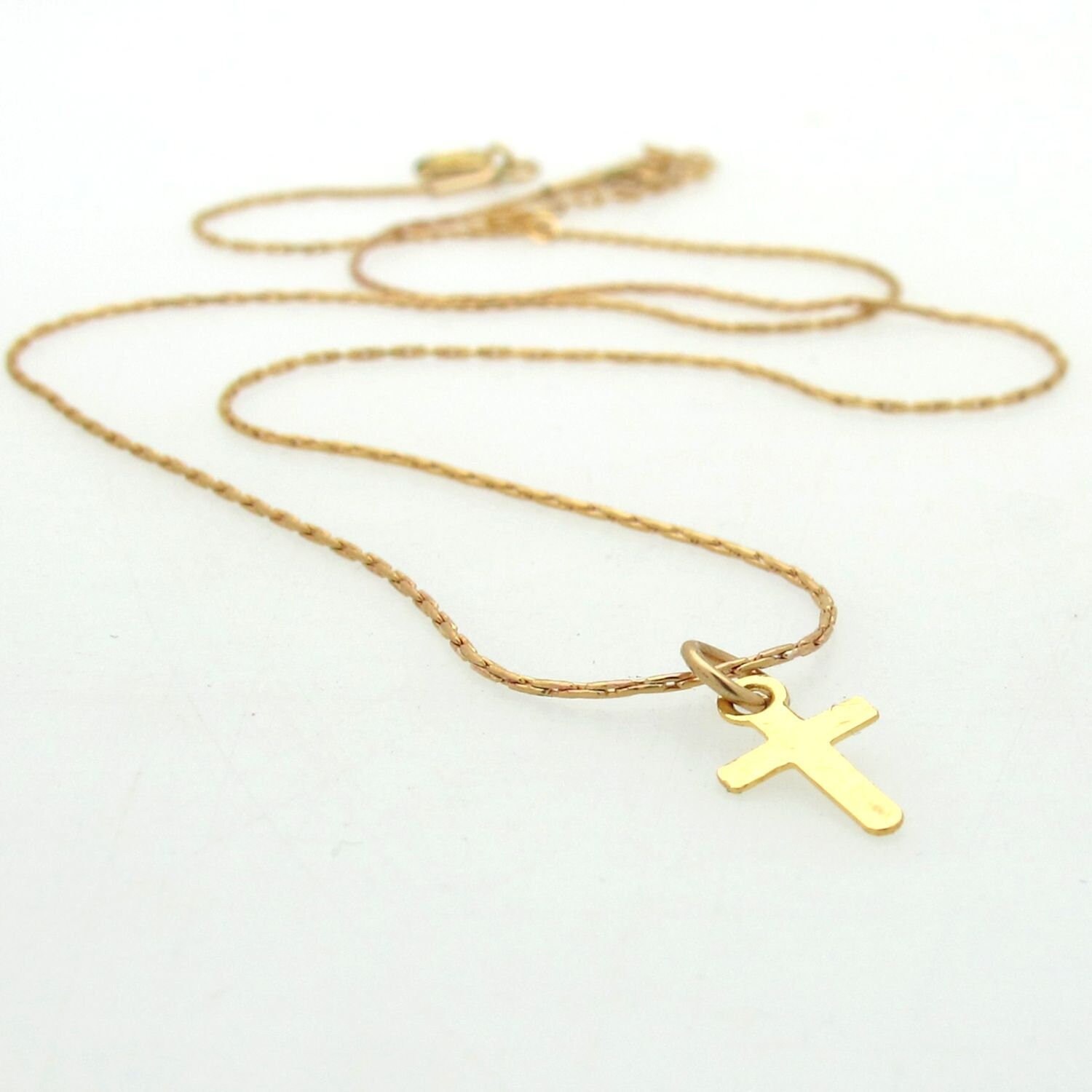 Small Cross Necklace Gold Cross Choker 