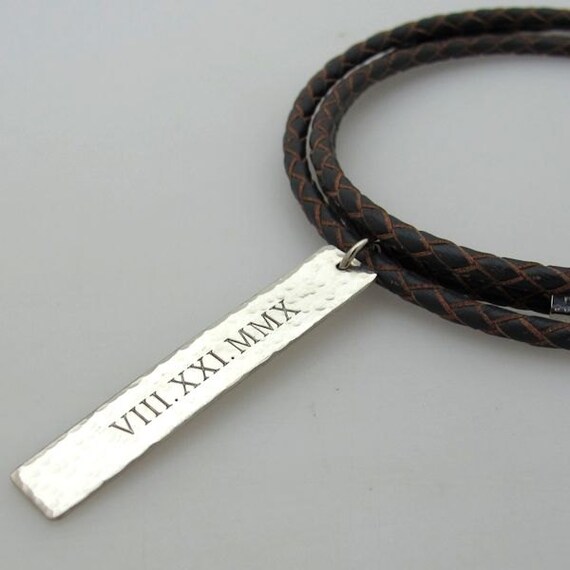 FindChic Collana Uomo in pelle intrecciata girocollo da uomo e donna, collana caucciù, 2/3 mm, con chiusura in acciaio inossidabile, colore nero/marrone, 41-76 cm a scelta