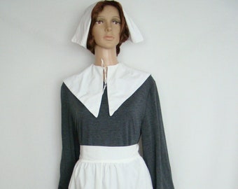 2 Costumes in 1 Nun or Pilgrim Lady Adult Size Large Thanksgiving, Halloween, Theater
