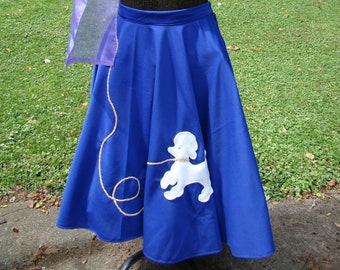 Poodle Skirt 50s Costume Handmade Large Size Halloween Theater Sock Hop 3 Piece