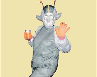 Alien Costume Adult Medium/Large Halloween Masquerade Handmade