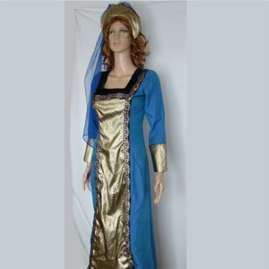 blue gold dress murder Yasmeen Embellished Midi Dress in Blue main image 1