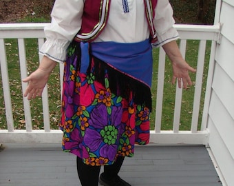 Gypsy Costume Adult Woman Fair, Fortune Teller, Halloween, Plus Size One-of-a-Kind