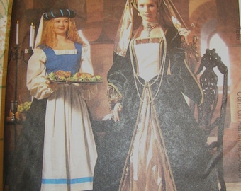 Sewing Pattern Renaissance Woman Costume McCall&#39;s #2242 2 Sizes Each Sold Separately Faire, Theater, Halloween