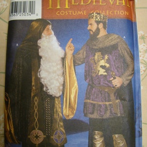 Sewing Pattern Medieval Man or Merlin Costume Simplicity #9753 Faire ...