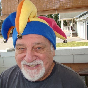 Court Jester Hat Costume Accessory Entertainer, Mardi Gras, Circus, Parade, Halloween, Theater