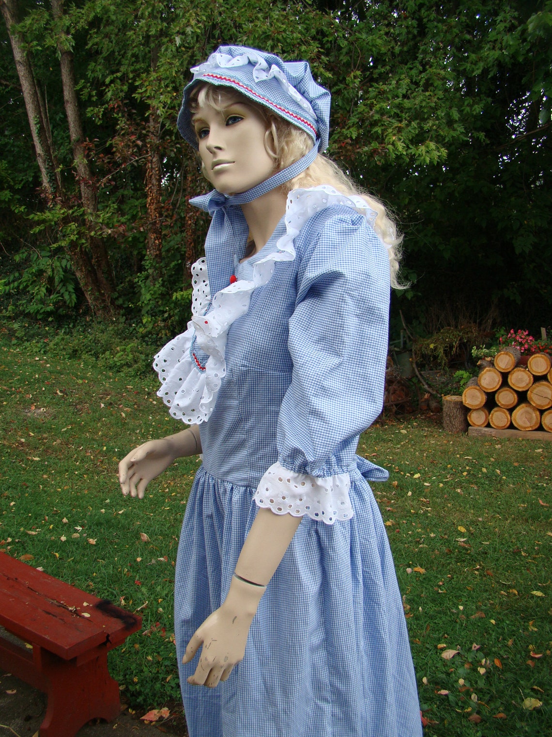 Plus Size Frontier Pioneer Woman Costume w/ Bonnet Little | Etsy
