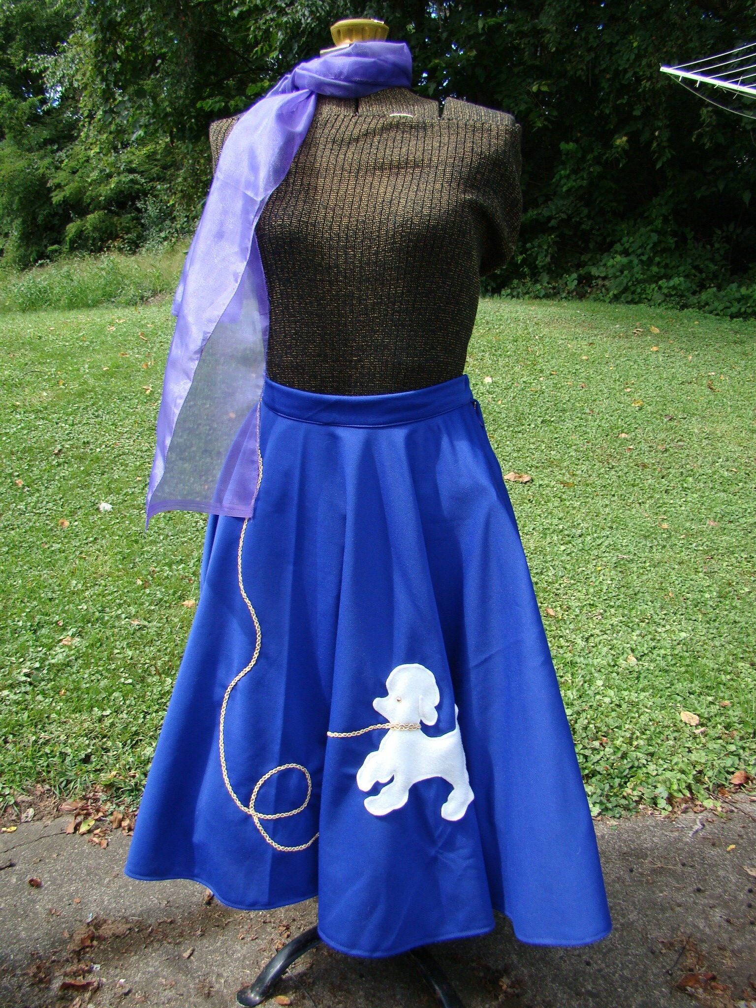 Blue poodle skirt costume sale