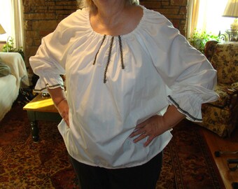 Peasant Blouse Wench, Gypsy, Pirate, Civil War, Renaissance, Eastern European, St Pauly Girl, Halloween, Theater