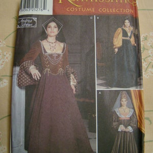Sewing Pattern Renaissance Woman Costume Simplicity #9929 Fantasy, Faire, Theater, Halloween
