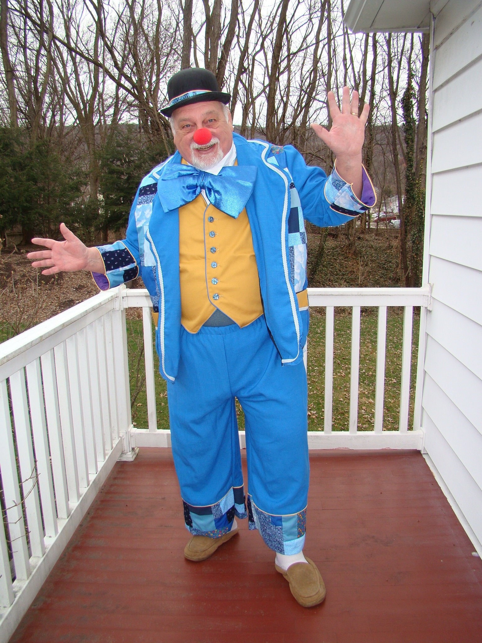 blue clown dress Happy Halloween Clown Costume (Romper) main image 0