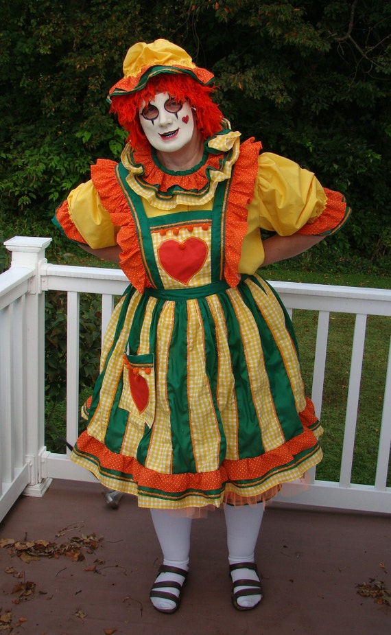 Clown Costume Adult Woman Plus Size Handmade OneofaKind Etsy