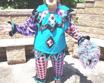 Court Jester/Clown Costume Gender Neutral One-of-a-Kind Large Halloween, Theater, Faire, Entertainer