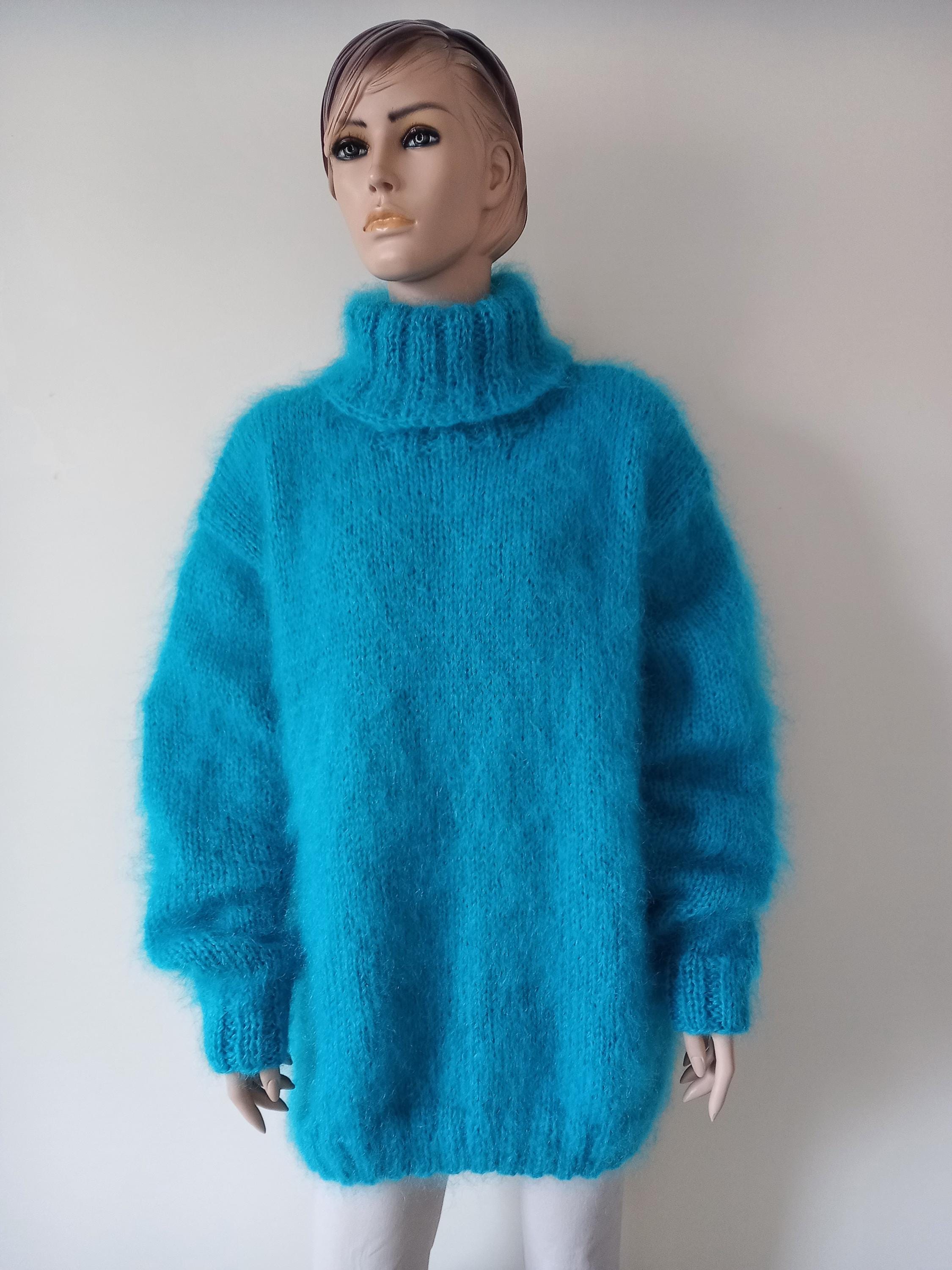 Kid Mohair Hoodie | Knitted Mohair Sweater - Etsy