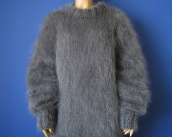 New HAND KNITTED Fluffy MOHAIR Sweater