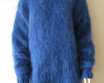 Fabriqué sur commande ! Pull en mohair tricoté à la main Tailles S, M, L, XL