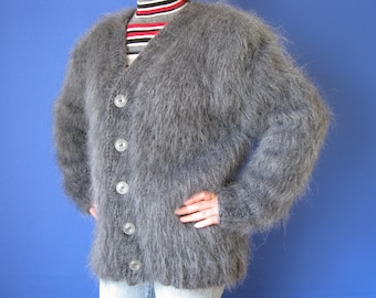 Made To Order ! New HAND KNITTED Mohair Cardigan