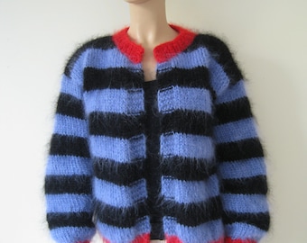 Made To Order ! New HAND KNITTED Mohair Cardigan