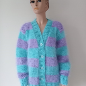 Made To Order ! New HAND KNITTED MOHAIR Cardigan