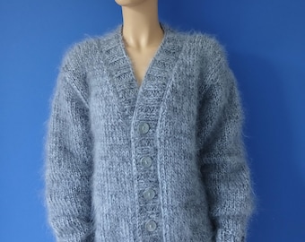 Made To Order ! New HAND KNITTED MOHAIR Cardigan