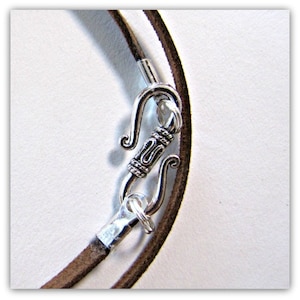25 to 40 Inch Chocolate Fizz Brown Suede Necklace Cord, Extra Long Cord, Faux Suede Cord,  Pewter Designer Clasp.