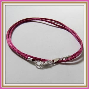 6to 24 inch Dark Rose Satin Necklace Cord, Choker Cord, 2mm Satin Bridesmaid Necklace Cord, Bracelet Cord Pendant Cord, Lobster Claw, Custom