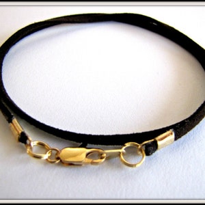 Black Suede Necklace Cord, 10 to 24 inch.  Black Cord, Choker , Charm Cord, Jewelry Cord, Gold, Silver, Antique Brass Lobster Claw, Unisex