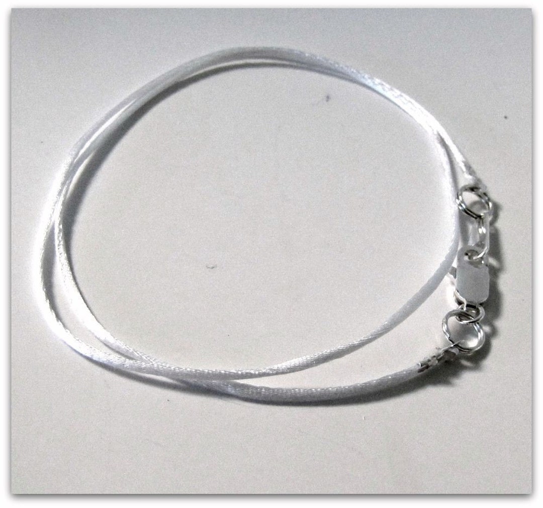 10 to 24 Inch Cord White Satin Necklace Cord Bridesmaid Etsy