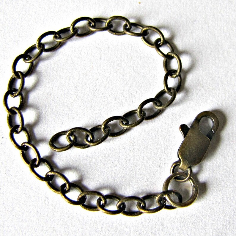 Custom Add you own charms 7 9 Lobster claw Gold inch Bracelet Chain Silver DIY Copper 8 Antique Brass Chain