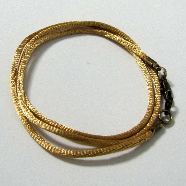 25 to 50 Inch Gold Satin Necklace Cord Extra Long Necklace Etsy