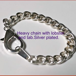 Extender 2 to 8 inch 18mm large Lobster clasp, Tab extender,Silver or Gold Heavy Chain, Anklet, Bracelet, Necklace Extension, Ready to wear