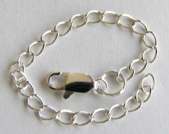 Soldered Link Chain Extender: Necklace & Bracelet with Lobster Clasp