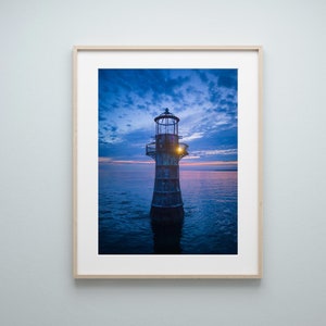 Fine settimana del Giubileo al faro di Whiteford, Gower Stampa / Arte murale / Fotografia paesaggistica