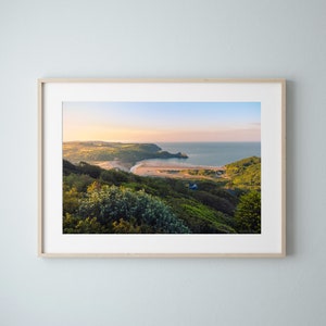 Three Cliffs Bay bij zonsopgang, Gower-print | Muurkunst | Landschapsfotografie