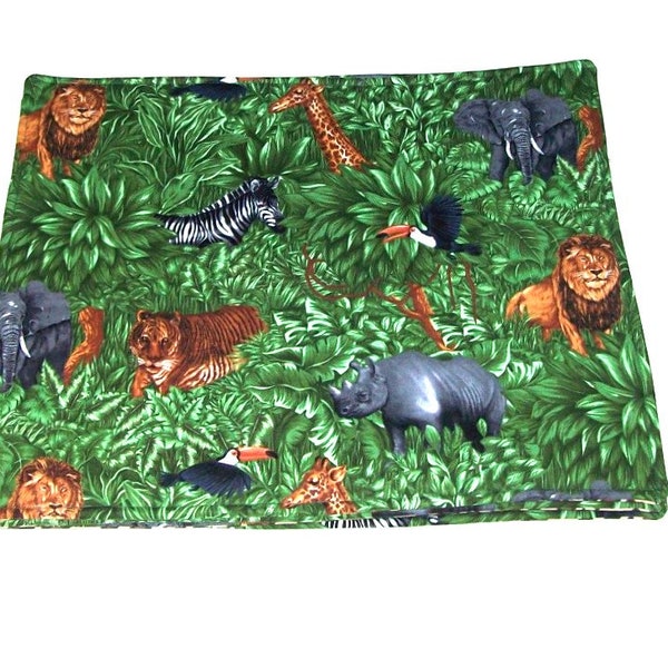 Safari Jungle Animal Placemats or Jungle Snack Mat Sets, sold as a set of 4 your choice to choose from in the Variation Drop Down Box.