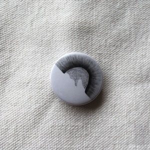 Punk Mohican Hairstyle Pin Badge