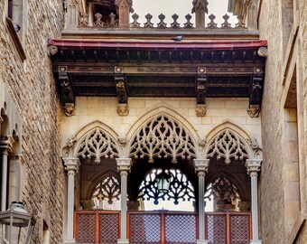 Barcelona Photo, Wall Decor, Wall Art, Gothic Section Photograph,  Gothic Architecture, Travel Print, Spain Art, Spanish Decor