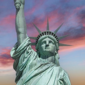 New York City, Sunset Photography, Statue of Liberty, Lady Liberty, Fine Art Photograph, Wall Decor, Wall Art, New York Art, New York Icon