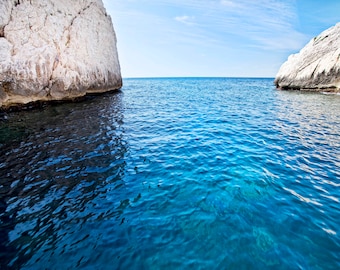 South of France Photograph, Cassis, Mediterranean, Rocks, Calanques, Sea, French Art, Wall Decor, Wall Art, France Seascape, Fine Art Print