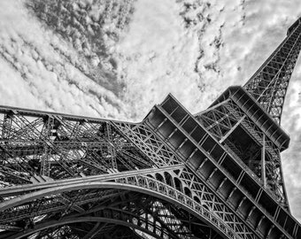 Paris Photography, Eiffel Tower, Parisian Memories, Black and White, Paris Art, Wall Decor, Bedroom Art, Romantic Paris, Architecture