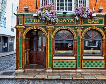 Ireland Pub photo, Dublin Pub print, Quays bar photo, Irish pub art print, Ireland photography, Man cave gift, bar wall decor, Pub Art print