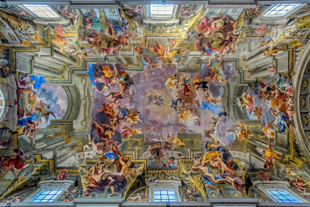 Church of St. Ignatius, Rome Photo, Cathedral Ceiling, Travel Print ...