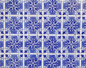 Portuguese Tile Print, Lisbon Blue Azulejo Photo, Portugal Photography, Wall Decor, Wall Art, Travel Decor, Portuguese Tile Photo