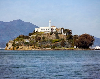 San Francisco Photo, Alcatraz Island, San Francisco Bay, California Wall Art, Wall Decor, Alcatraz Prison, Travel Print, Famous Jail