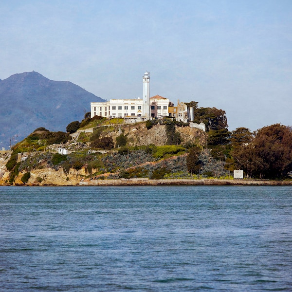 San Francisco Photo, Alcatraz Island, San Francisco Bay, California Wall Art, Wall Decor, Alcatraz Prison, Travel Print, Famous Jail